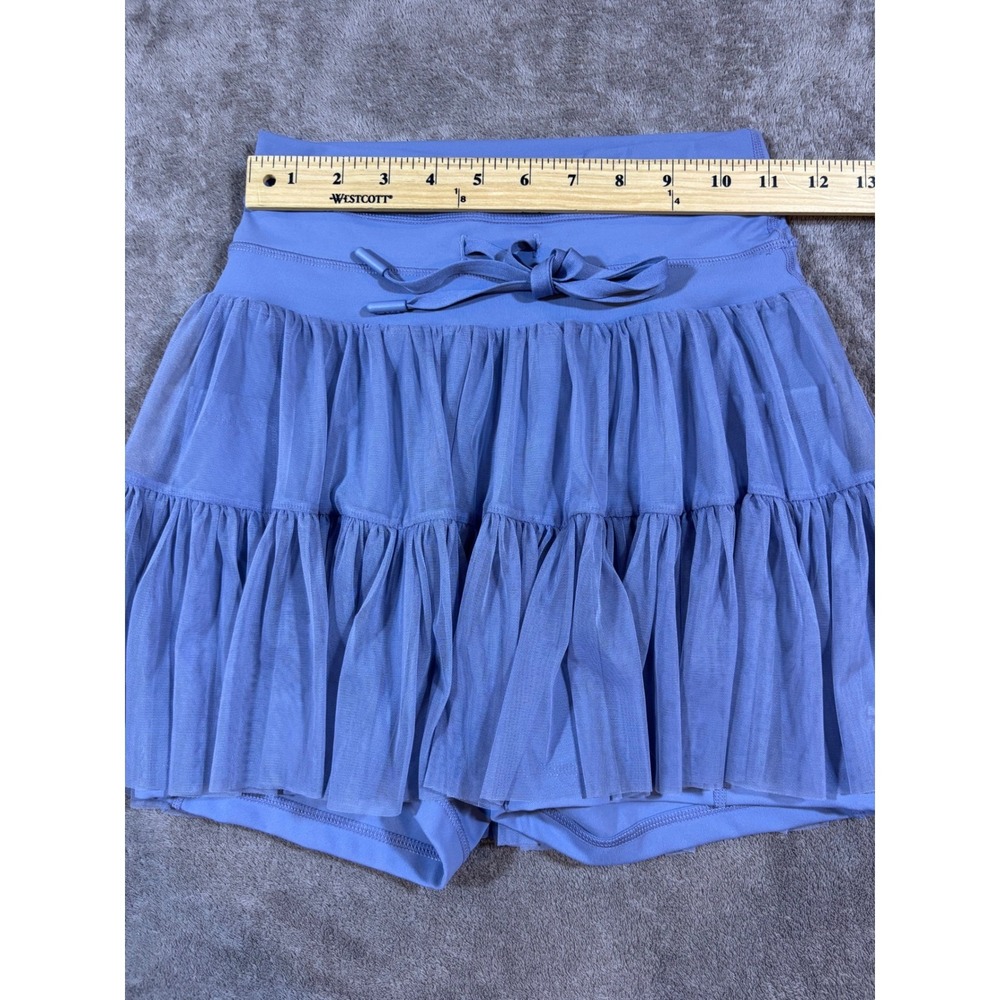 POPFLEX Pirouette Skort Lavender Purple Mesh Tiered Active Skirt XS - Picture 3 of 7